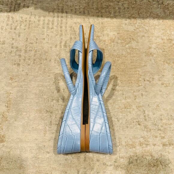 Song of Style fia sandal in Blue printed slide wedge sandal woman’s 10 - Picture 8 of 11